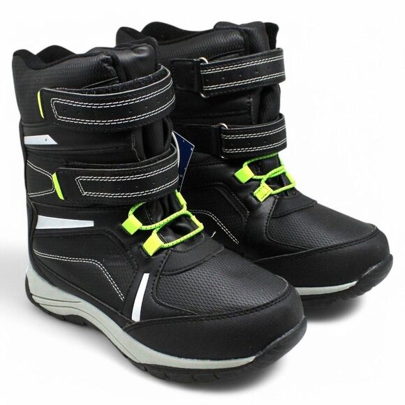 Totes Seth Black Neon Thinsulate Warm Youth Winter Boots - Picture 2 of 9